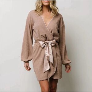 Baltic Born Packard Sparkle Mini Dress in Autumn Rose Size Medium